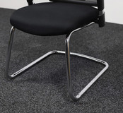 Vergaderstoel Exclusive | Zwart - Chroom Slede Onderstel