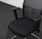 Vergaderstoel Exclusive | Zwart - Chroom Slede Onderstel