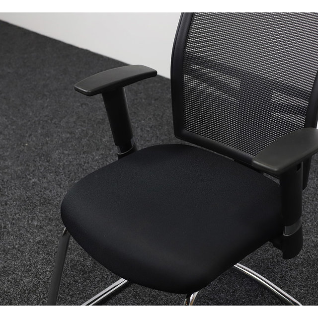 Vergaderstoel Exclusive | Zwart - Chroom Slede Onderstel