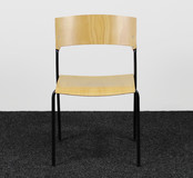 Ahrend Kantinestoel 4-Poot - Zwart/Beuken