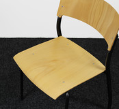 Ahrend Kantinestoel 4-Poot - Zwart/Beuken