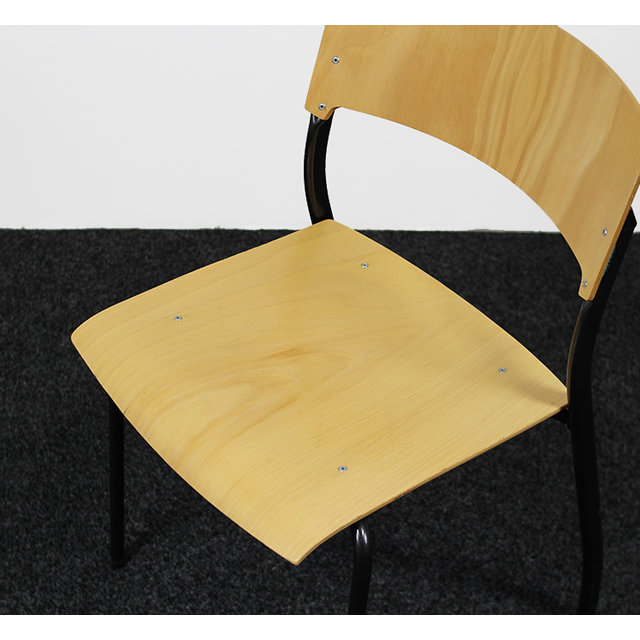 Ahrend Kantinestoel 4-Poot - Zwart/Beuken