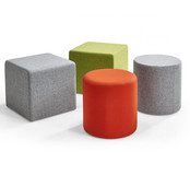 Akoestische Wolvilt Poef - Rond | 45 x 45 cm Akoestische Wolvilt Poef - Rond | 45 x 45 cm