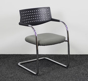 Vergaderstoel Vitra Visavis 1 - Grijs / Aluminium
