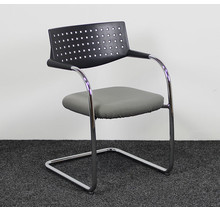 Vergaderstoel Vitra Visavis 1 - Grijs / Aluminium
