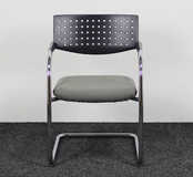 Vergaderstoel Vitra Visavis 1 - Grijs / Aluminium