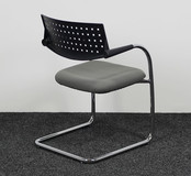 Vergaderstoel Vitra Visavis 1 - Grijs / Aluminium
