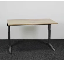 Ahrend Essa Knop Verstelbaar Bureau - Midden Eiken Blad | 120 x 80 cm