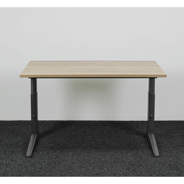 Ahrend Essa Knop Verstelbaar Bureau - Midden Eiken Blad | 120 x 80 cm Ahrend Essa Knop Verstelbaar Bureau - Midden Eiken Blad | 120 x 80 cm