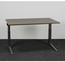 Ahrend Essa Knop Verstelbaar Bureau - Donker Eiken Blad | 120 x 80 cm