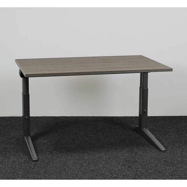 Ahrend Essa Knop Verstelbaar Bureau - Donker Eiken Blad | 120 x 80 cm Ahrend Essa Knop Verstelbaar Bureau - Donker Eiken Blad | 120 x 80 cm