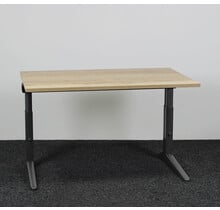 Ahrend Essa Knop Verstelbaar Bureau | 120 x 80 cm | Nieuw Natuur Eiken Blad