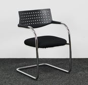Vergaderstoel Vitra Visavis 1 - Zwart / Chroom