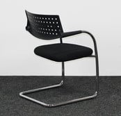 Vergaderstoel Vitra Visavis 1 - Zwart / Chroom