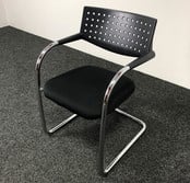 Vergaderstoel Vitra Visavis 1 - Zwart / Chroom