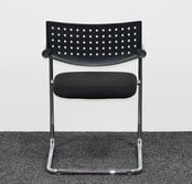 Vergaderstoel Vitra Visavis 1 - Zwart / Chroom