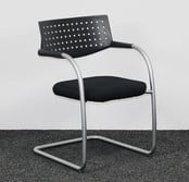 Vergaderstoel Vitra Visavis 1 - Zwart / Aluminium