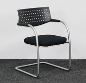 Vitra Visavis 1, Vergaderstoel Zwart / Aluminium Vitra Visavis 1, Vergaderstoel Zwart / Aluminium