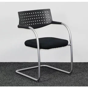 Vergaderstoel Vitra Visavis 1 - Zwart / Aluminium