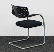 Vergaderstoel Vitra Visavis 1 - Zwart / Aluminium