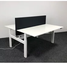 Ahrend Zit-Sta Duo Bureau - 160 x 80 cm | Inclusief Akoestisch Bureauscherm