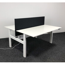 Ahrend Zit-Sta Duo Bureau - 160 x 80 cm | Inclusief Akoestisch Bureauscherm