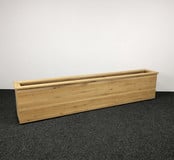 Massief Eiken Plantenbak - Verrijdbaar | 62 x 290 x 43 cm Massief Eiken Plantenbak - Verrijdbaar | 62 x 290 x 43 cm