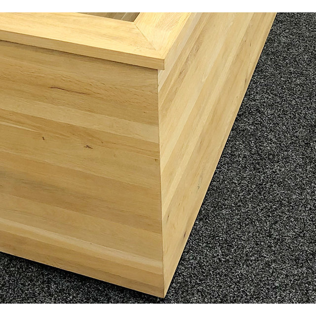 Massief Eiken Plantenbak - Verrijdbaar | 62 x 290 x 43 cm Massief Eiken Plantenbak - Verrijdbaar | 62 x 290 x 43 cm