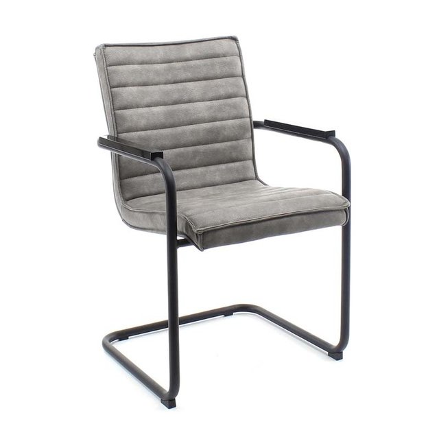 Vergaderstoel Rick | Grijs/Cognac