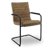 Vergaderstoel Rick | Grijs/Cognac