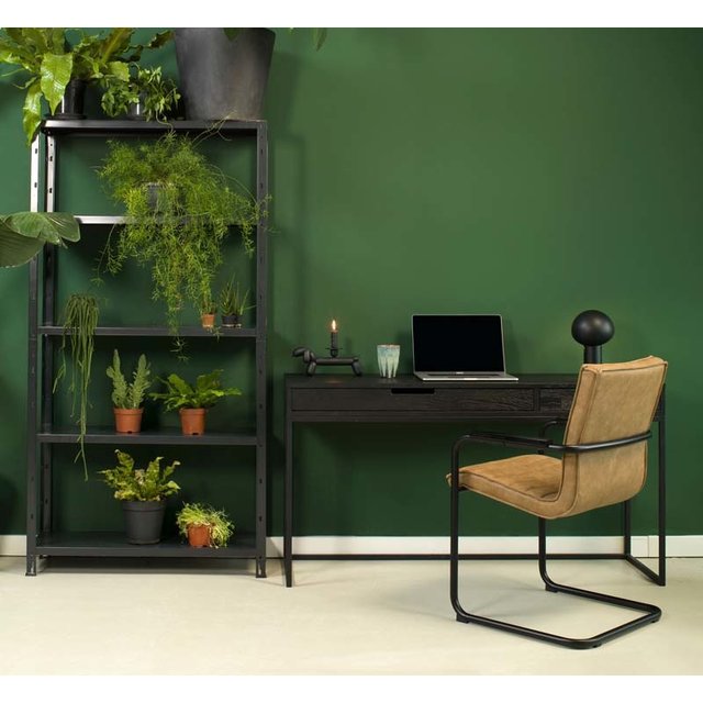 Vergaderstoel Rick | Grijs/Cognac