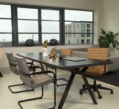 Vergaderstoel Rick | Cognac/Grijs