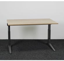 Ahrend Essa Knop Verstelbaar Bureau - Midden Eiken Blad | 140 x 80 cm