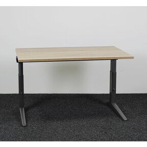 Ahrend Essa Knop Verstelbaar Bureau - Midden Eiken Blad | 140 x 80 cm