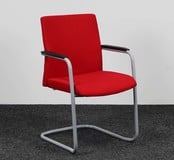 Lima Stoel Rood - Aluminium Onderstelv