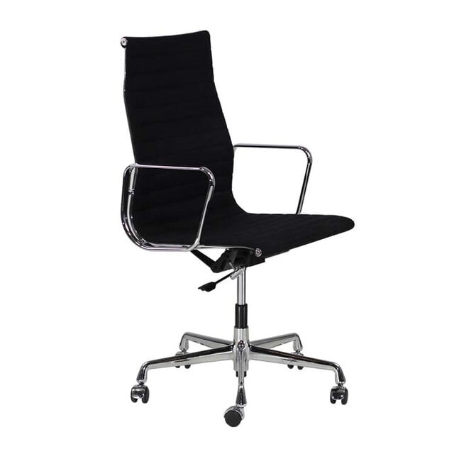 Vitra EA 119 Eames Bureaustoel | Zwart & Chroom