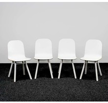 [SET] 4 Huislijn Carvi Designstoelen Wit