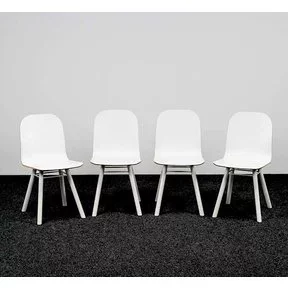 [SET] 4 Carvi Designstoelen Wit
