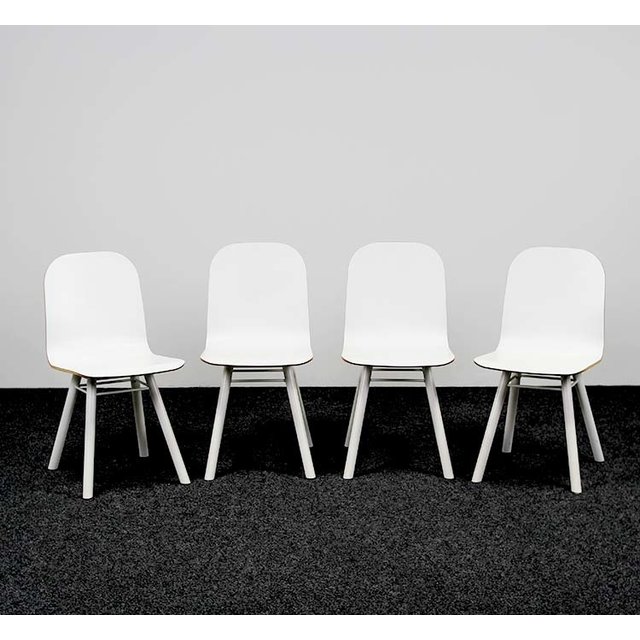 [SET] 4 Carvi Designstoelen Wit