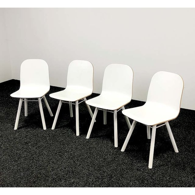 [SET] 4 Carvi Designstoelen Wit