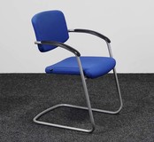 ViaSit Vergaderstoel Blauw - Aluminium Frame