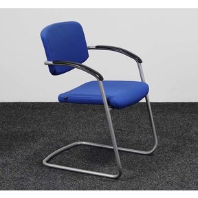 ViaSit Vergaderstoel Blauw - Aluminium Frame