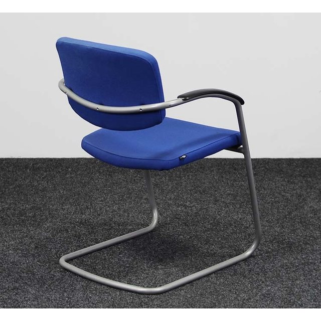 ViaSit Vergaderstoel Blauw - Aluminium Frame