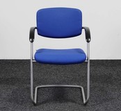 ViaSit Vergaderstoel Blauw - Aluminium Frame