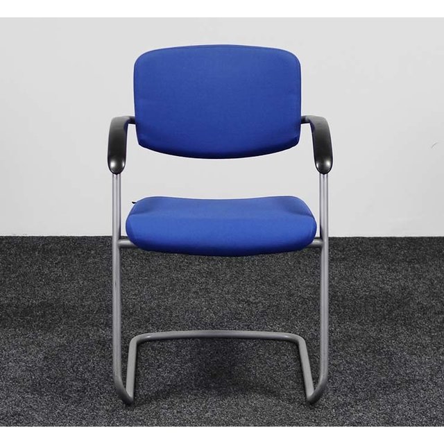 ViaSit Vergaderstoel Blauw - Aluminium Frame