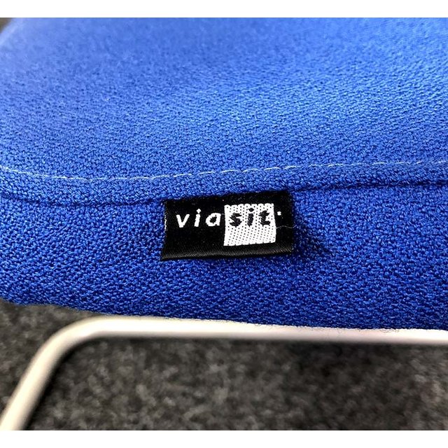 ViaSit Vergaderstoel Blauw - Aluminium Frame