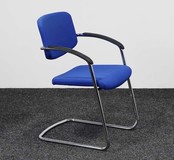 ViaSit Vergaderstoel Blauw - Chroom Frame