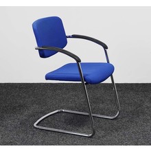 ViaSit Vergaderstoel Blauw - Chroom Frame