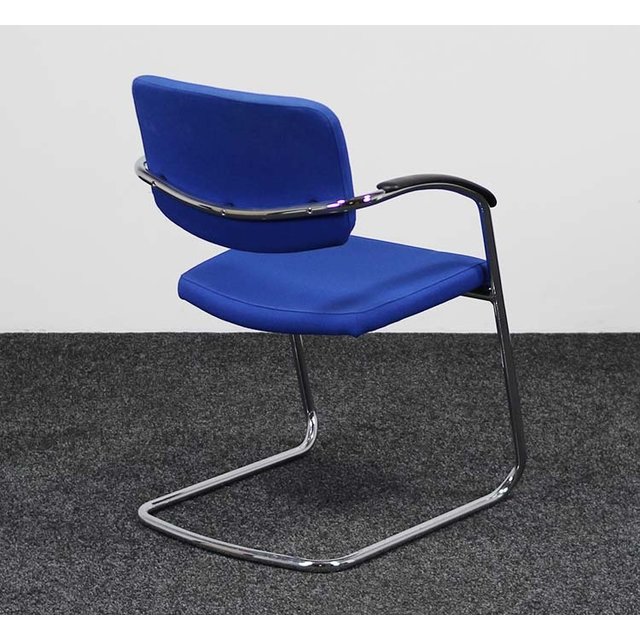 ViaSit Vergaderstoel Blauw - Chroom Frame
