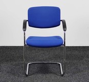 ViaSit Vergaderstoel Blauw - Chroom Frame